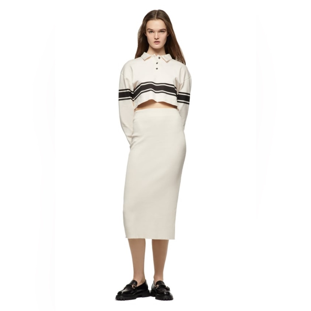 Zara Ribbed Midi Skirt - Picture 2 of 7